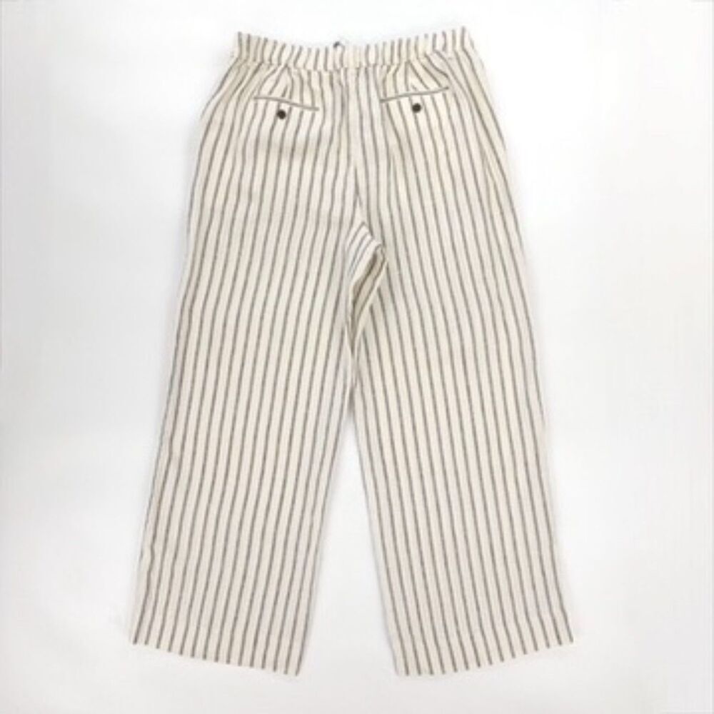 NWT J Crew Harbor Wide Leg pant striped linen Beachy Boho Resort Coastal Preppy - Picture 6 of 9
